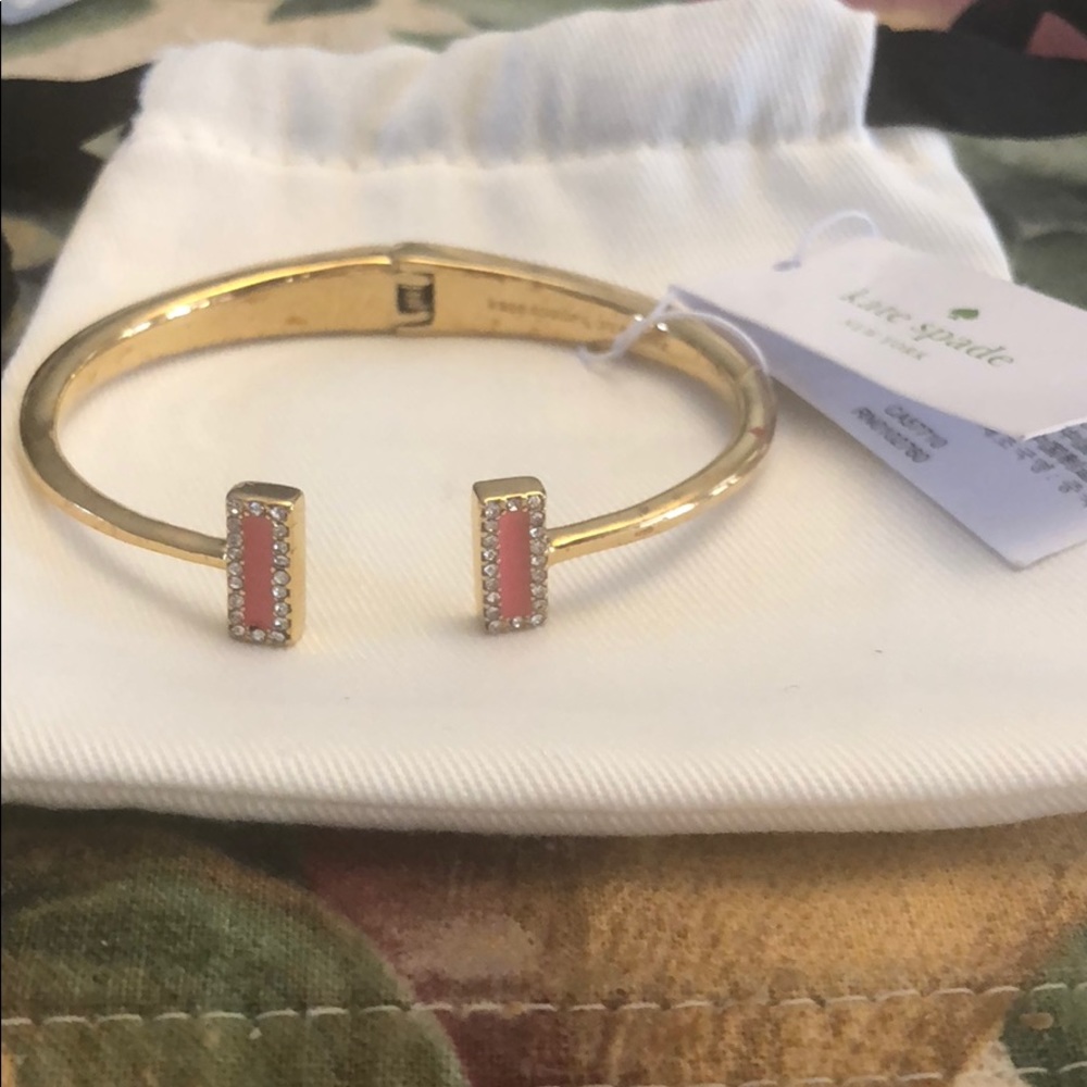 KSpade ready set pave bow hinge cuff NEW